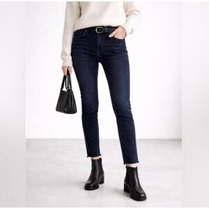 Mother Jeans The Looker Ankle Fray Dark Wash Jeans Size 28 in Coffee Tea or Me